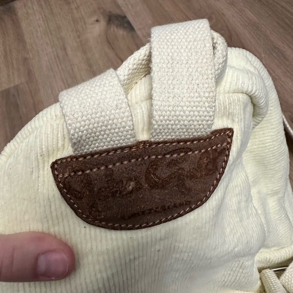 John Galt by Brandy Melville Cream Corduroy Backpack - Picture 4 of 5